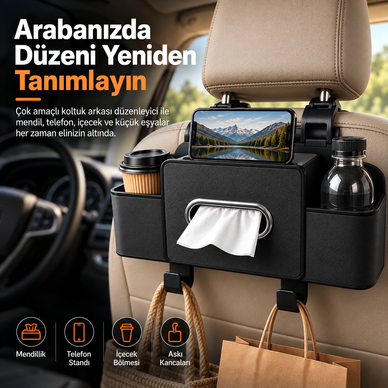 ARABA KOLTUK ARKASI ORGANİZER