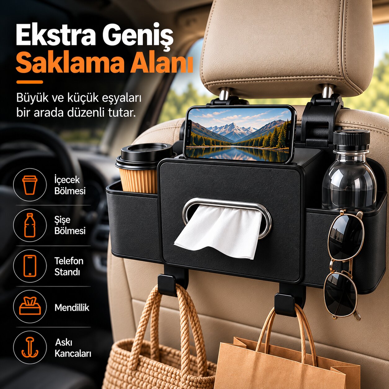 Ekstra geniş saklama alanı